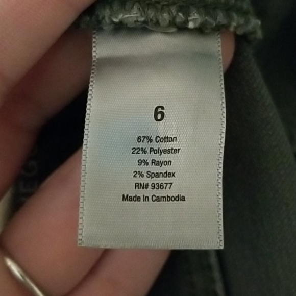 A.N.A. Army Green Ripped Skinny Jegging Jeans - Picture 3 of 3